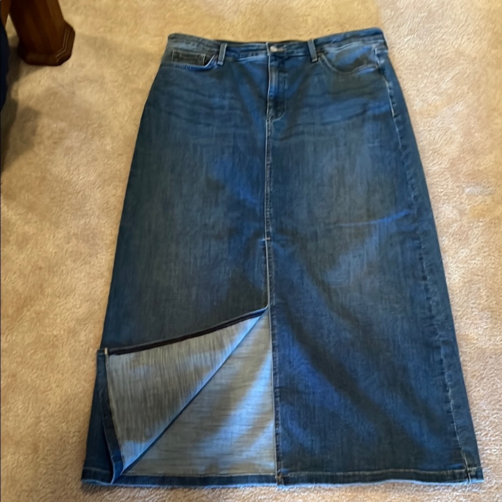 NYDJ Blue Denim Pencil Skirt